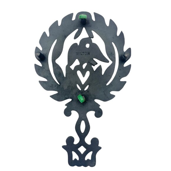 Cast Iron Wilton Trivet Eagle and Heart Design 8.5 x 5.5 Vintage Kitchen Decor - Picture 4 of 8